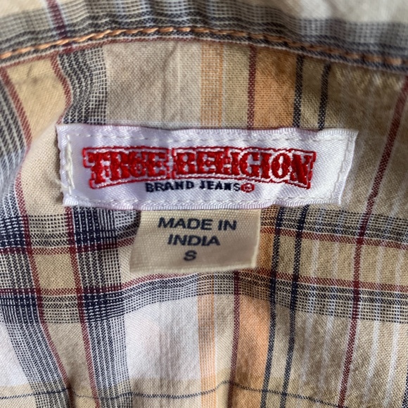 True Religion Western Plaid Snap Button Down Shirt - Picture 6 of 9